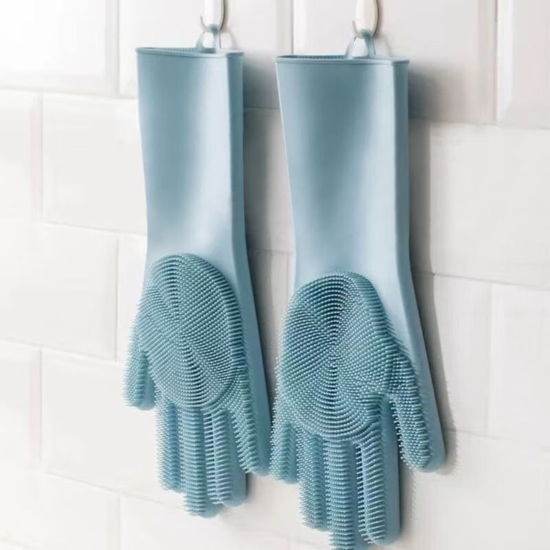 Multi-Purpose Silicone Scrub Gloves for Everyday Cleaning
