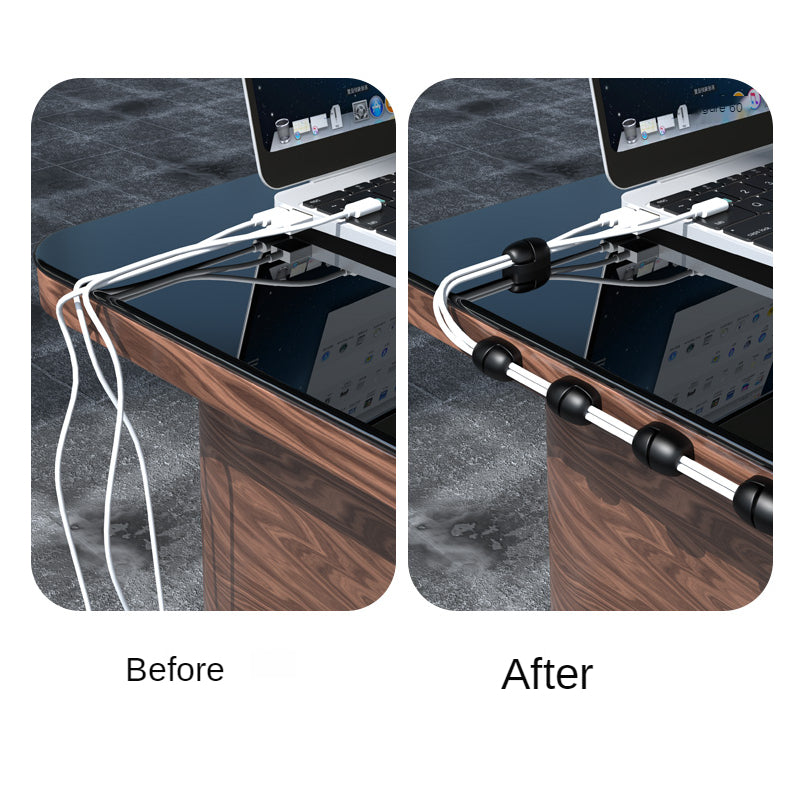No-Mess Desk Cable Organizer Clips