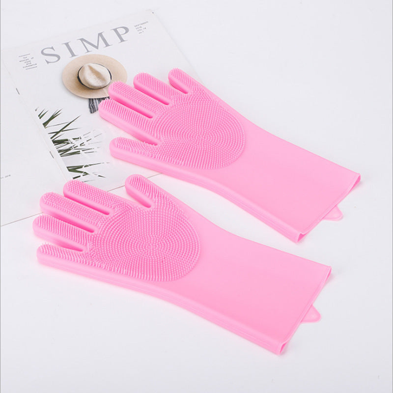 Multi-Purpose Silicone Scrub Gloves for Everyday Cleaning