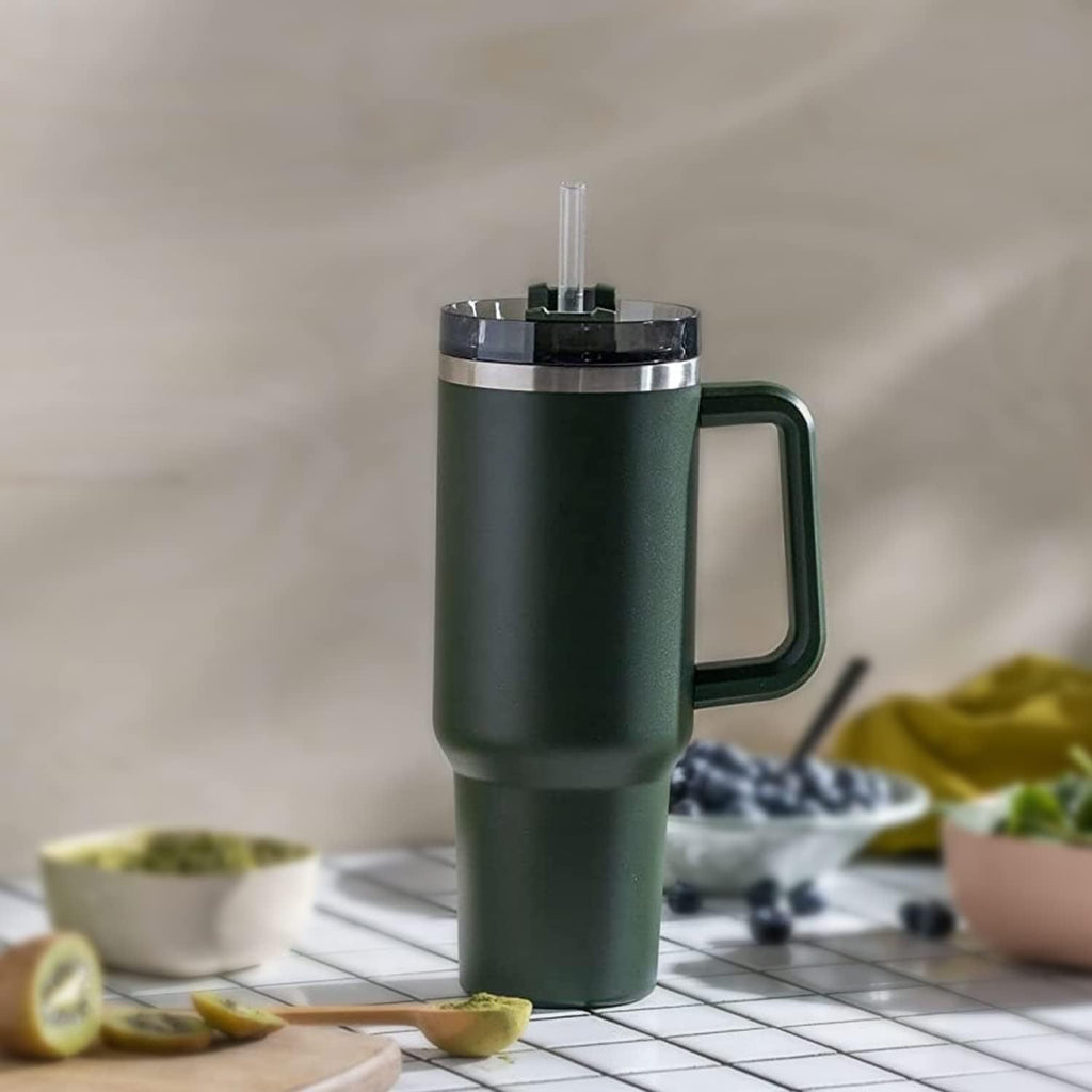 Leak-Free Silicone Travel Cup with Straw