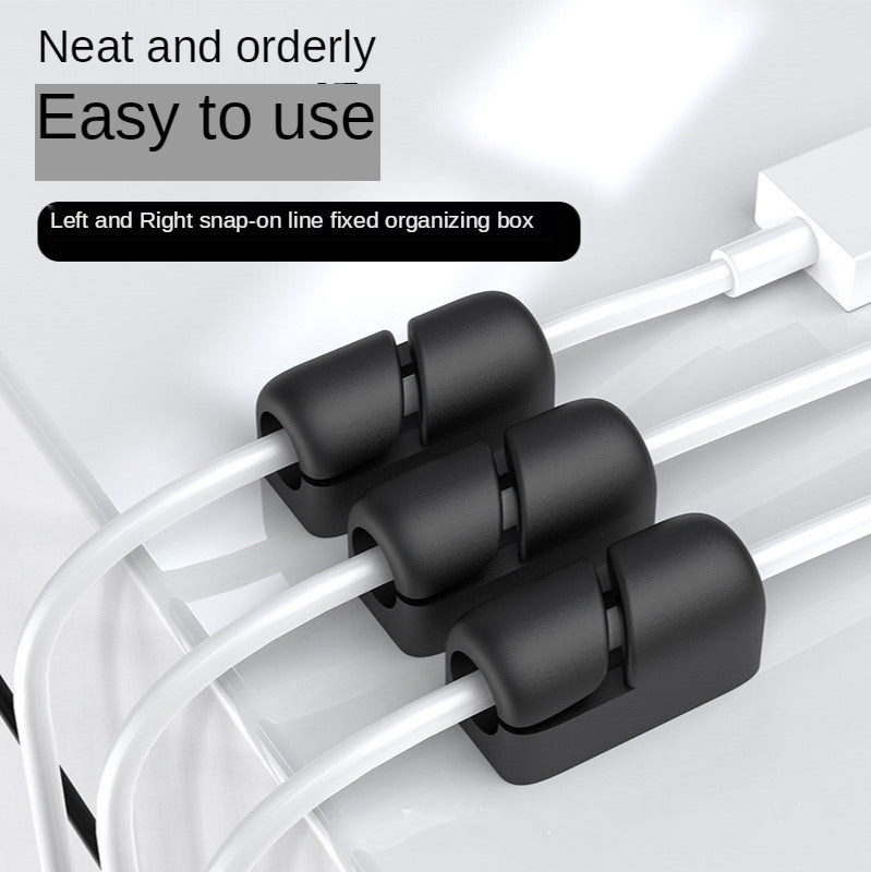 No-Mess Desk Cable Organizer Clips