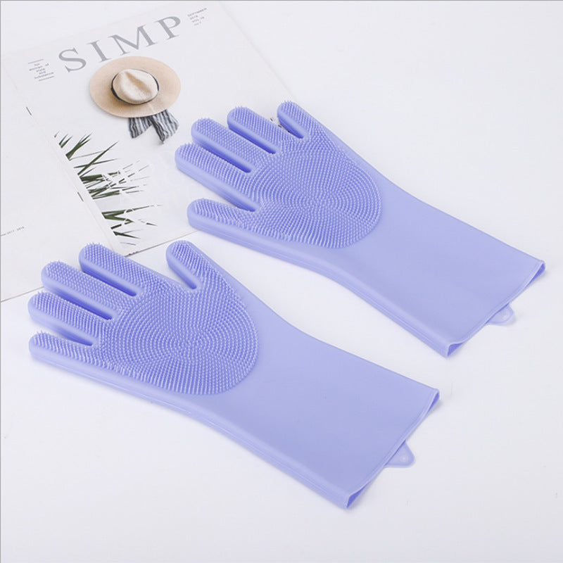 Multi-Purpose Silicone Scrub Gloves for Everyday Cleaning